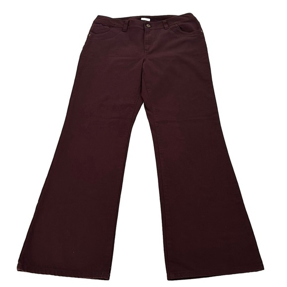 Liz & Co Stretch Jeans, Size 12, Maroon - Picture 1 of 10